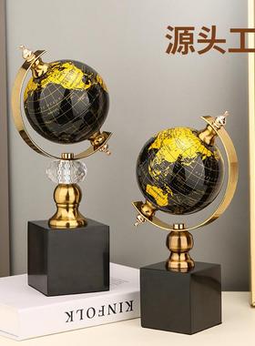 跨境轻奢地球仪装饰摆件高级感家居客厅玄关礼品礼物工艺品厂