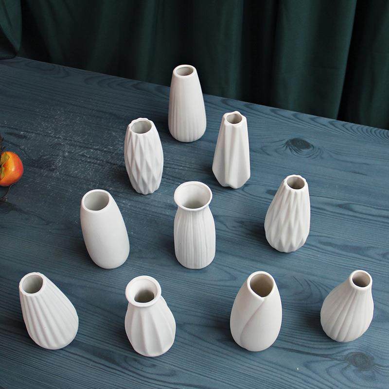 素烧花瓶厂家直销陶瓷磨砂白色花插小花瓶学生画画DIY小瓶子,橡塑材料及制品,工业陶瓷,淘宝优惠券,粉丝福利购,淘宝优惠卷