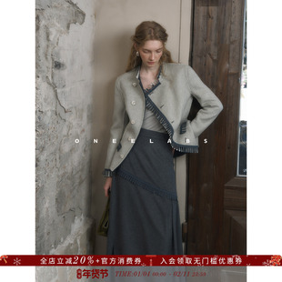ONEELABS原创品牌 可双面穿 正肩修身版型 100羊毛短款双面呢大衣