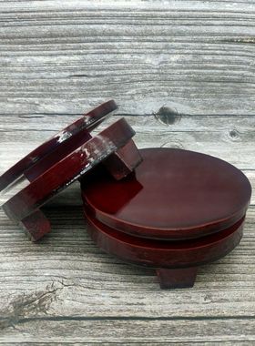 实木摆件葫芦底座景奇石底座 泰山石圆形正形玉石头雕刻座子摆件