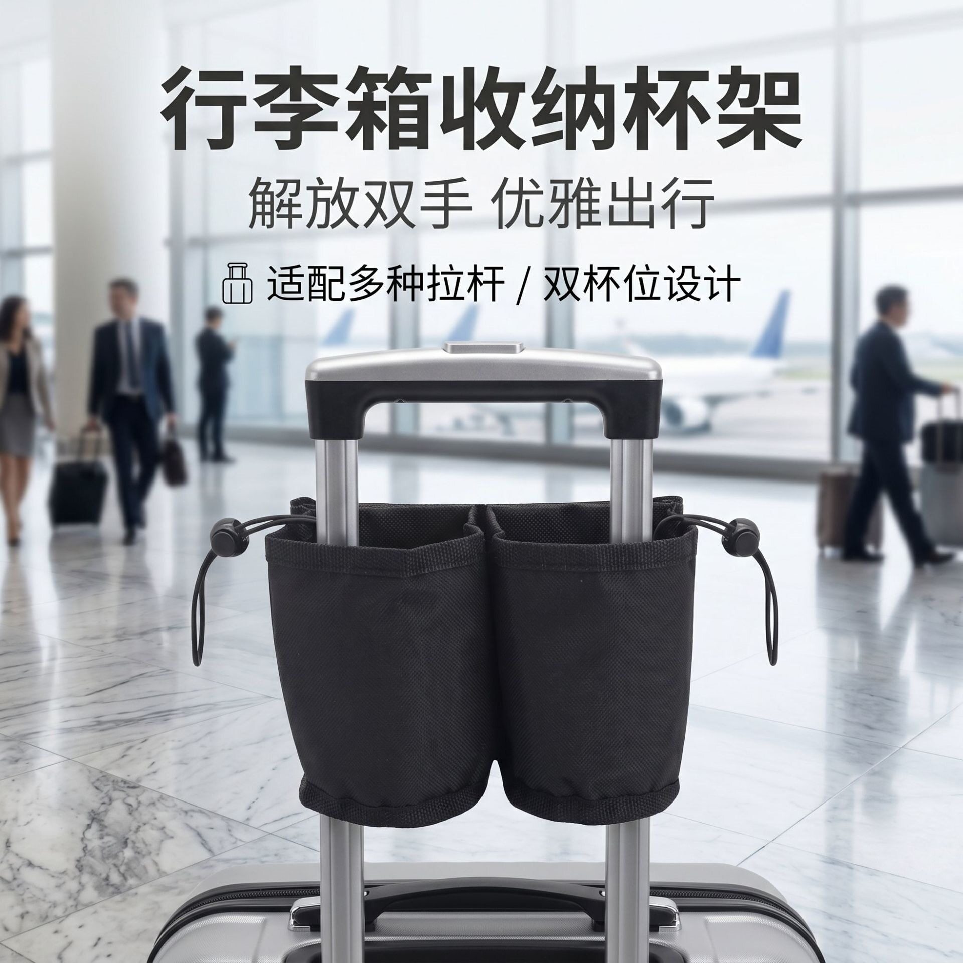 解放双手旅行杯挂袋拉杆箱收纳