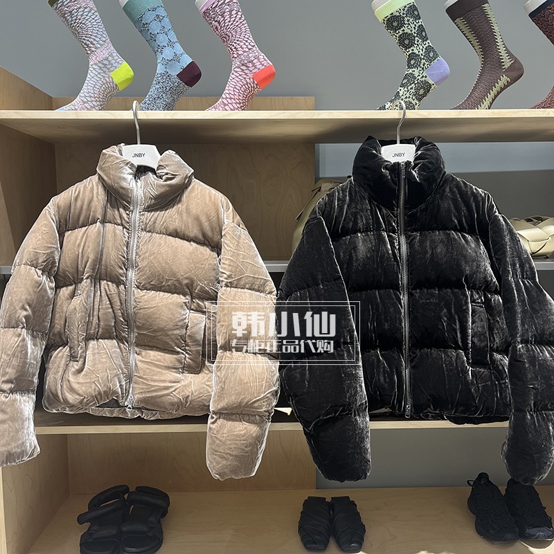 JNBY/江南布衣专柜正品2024年冬短款丝绒羽绒服5OBC14780-2795