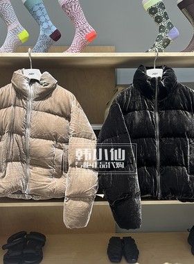 JNBY/江南布衣专柜正品2024年冬短款丝绒羽绒服5OBC14780-2795