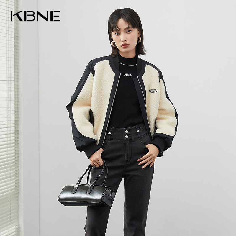 【商城同款】黑色羊毛针织衫长袖上衣小个子毛衫女2025年秋冬新款