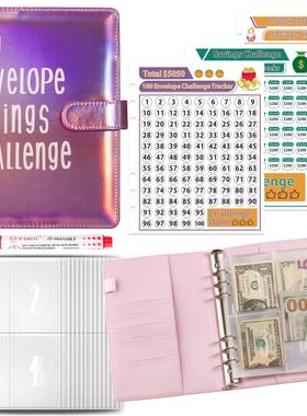 100days money Challenge Envelope Budget Cash Savings book新