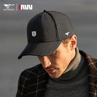 七匹狼保暖帽子中老年加厚冬天棒球帽男爸爸秋冬季高端品牌鸭舌帽