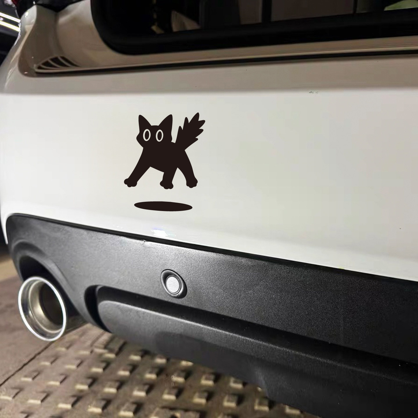 别靠近炸毛可爱小猫汽车贴纸卡通装饰贴警示车身个性创意反光贴