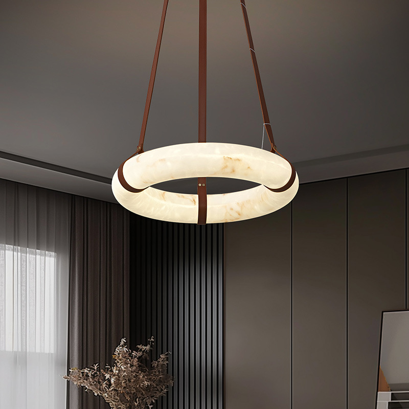 云石全铜吊灯设计师创意轻奢现代