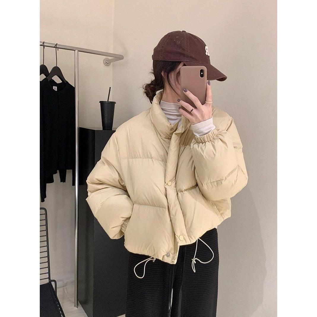 韩国东大门原版面包服女立领小个子短款绒羽绒棉服秋冬新款外套