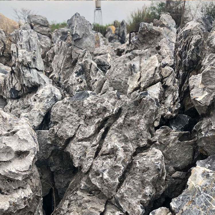 产地 青龙石假山石料鱼池驳岸石假山流水造景石头英石青龙石