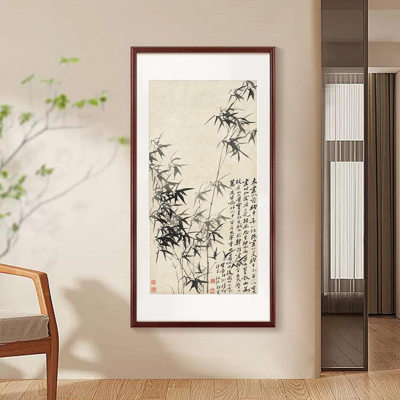 《墨竹图》装关饰画客厅玄壁GH2461走廊新中式画书房挂茶室入户正