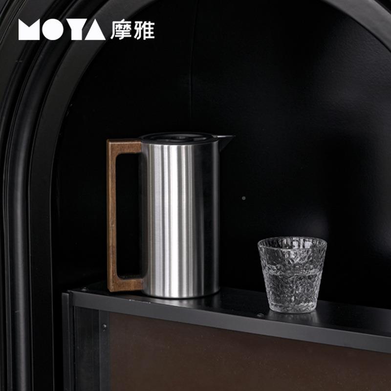 款家用暖水壶新30办4极不锈钢真空木柄保温壶高颜值简公焖茶壶
