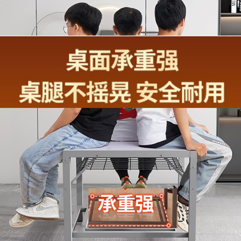 烤牌：qita火桌子家用折烤炕火架不锈钢冬季取暖餐桌正叠方形简易