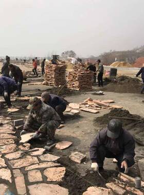 青石板墅别园户外林防滑耐928化磨石板走道庭院铺路石仿古地砖文