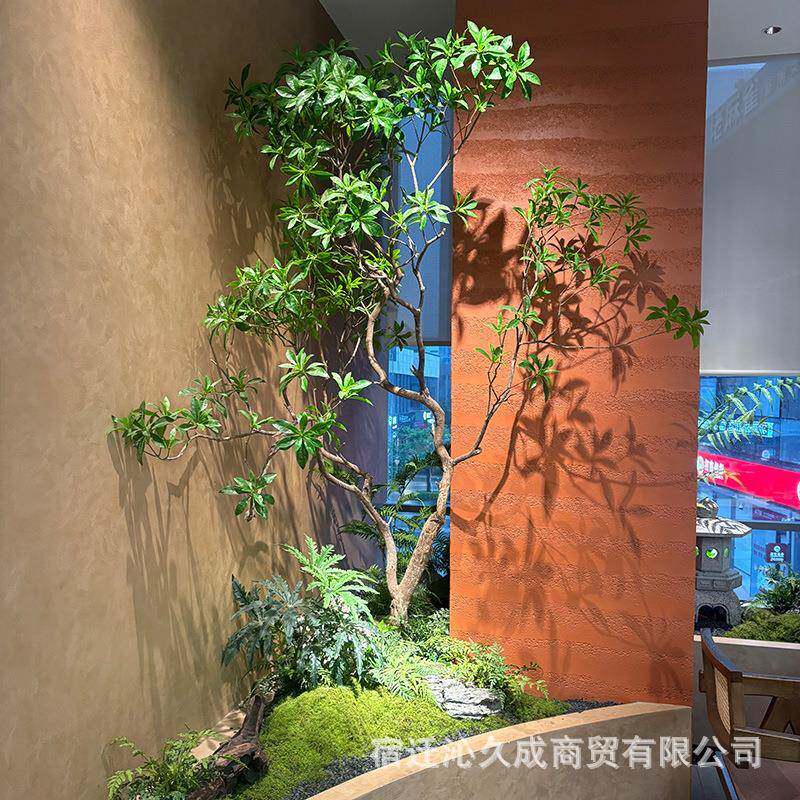 仿景真马醉客厅绿植造景木落地马醉木大型树树仿生假吊钟楼梯下观