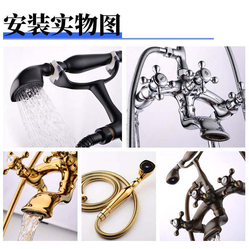 落龙地浴缸单把龙GLS-2301店头贵妃古典式全铜仿浴缸头酒落地式浴