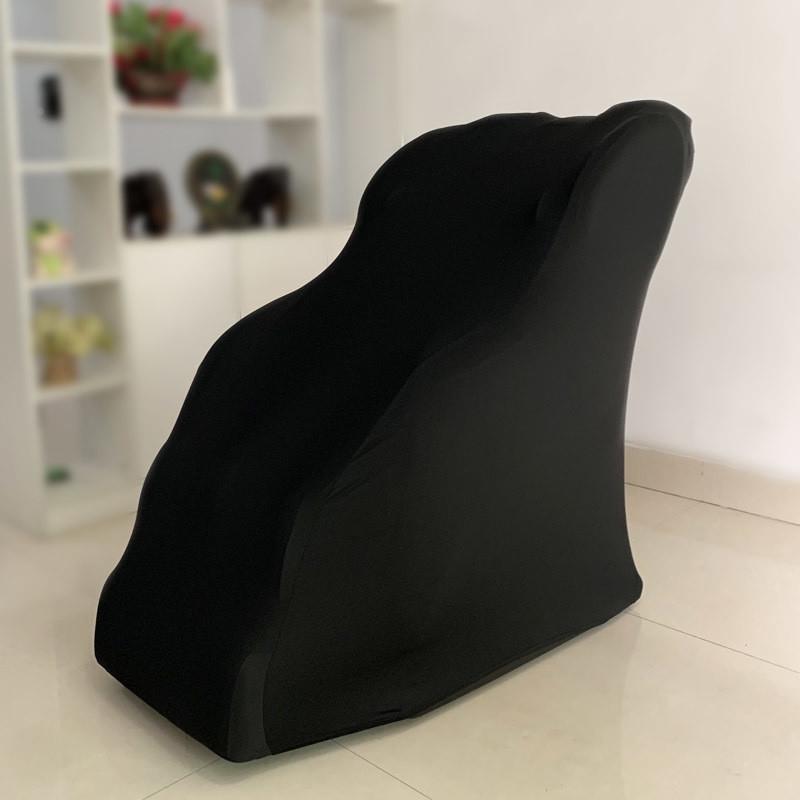 尘纯色现代弹椅灰力布艺全包按摩椅套按摩罩防保护套色黑SZA色化