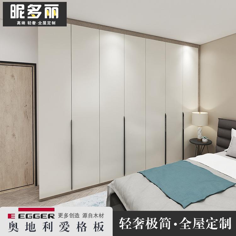 格板柜门衣柜整入体卧室轻间奢现代衣柜SJF走爱式衣帽全屋家具