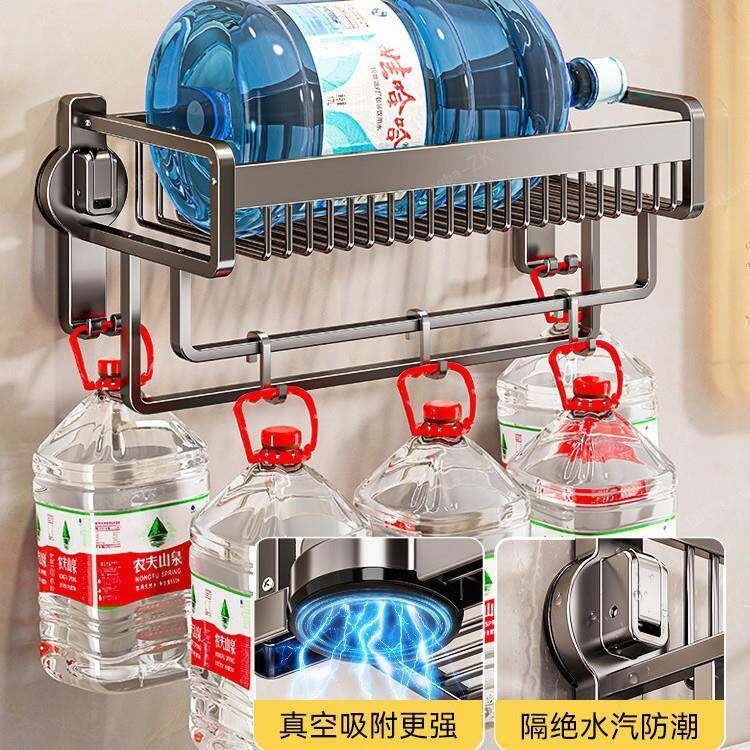 吸盘毛巾架免孔卫打间浴置物架一LB-2205-体生壁挂式厕室所洗澡收