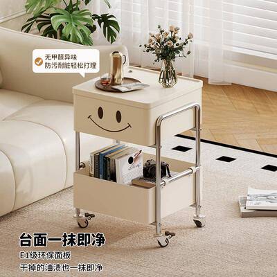 床头柜子创型现代简约儿童卧室边柜家用移动边USC几床收纳意置物小架