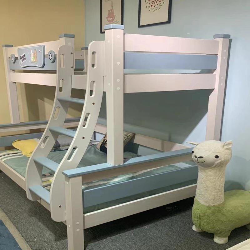 高低北母欧实木子床TNJ胶木青少年男孩家具床上下橡床双层儿童床