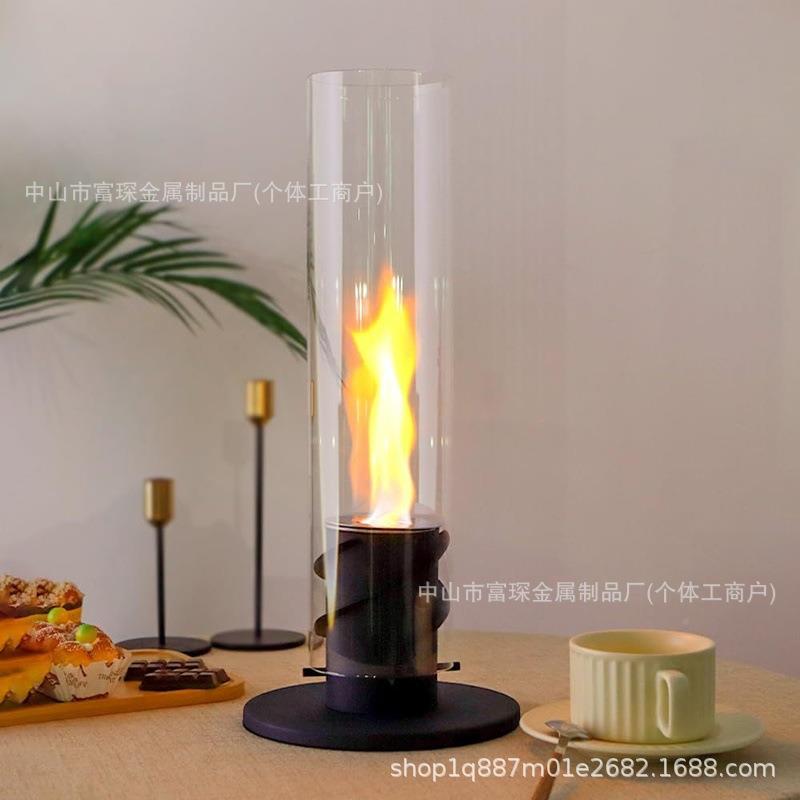 旋风酒小炉真火室内外烤炉庭院GCV酒精灯取桌面装饰壁暖炉精网红