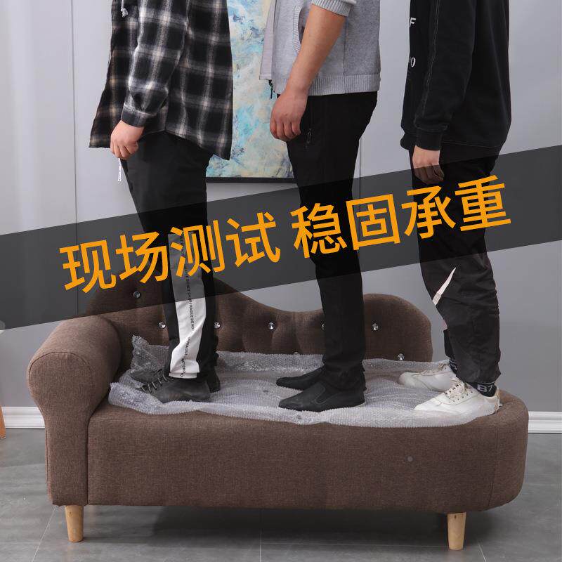 现代贵椅妃室居家阳台躺椅单铺妃榻小户麻布贵妃型懒人双卧人布贵