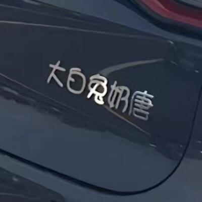 比亚迪唐汽车不锈钢车标定制旺仔QQ唐大白兔奶唐兜兜里有唐等车贴