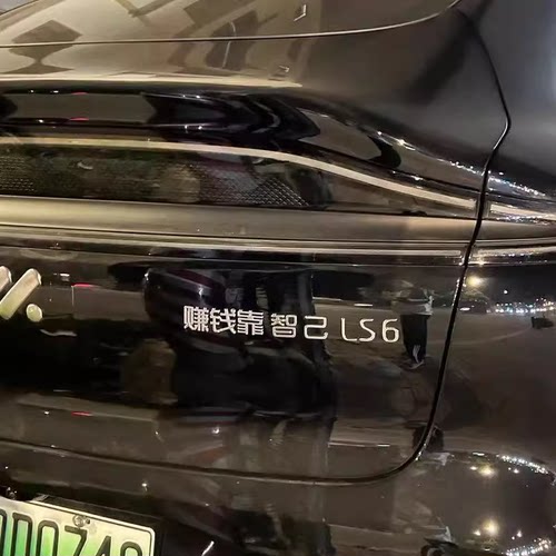适用于智己原车材质立体车尾标赚钱靠海内存智己创意搞笑网红车标