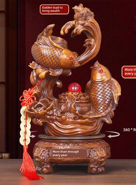 每年都有多余的鱼饰品，家庭客厅，吉祥锦鲤装饰，酒柜工艺，商店