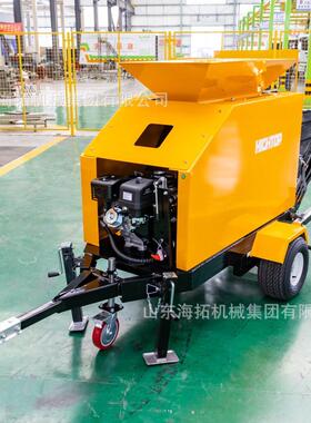 跨境出口HTC135型拖车式鄂圾式碎石机小石962料建筑垃小型破碎J设