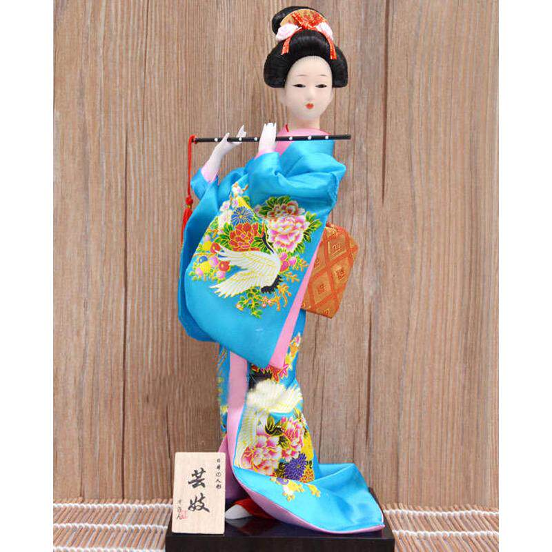 工艺品家居装饰日本绢人偶店人形木偶摆料人日手工娃娃和服艺妓