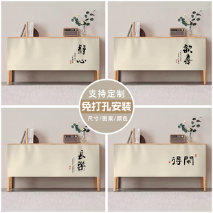 无门柜子杂物遮挡帘子橱柜储物柜置物架免打孔防尘遮丑帘子魔术贴