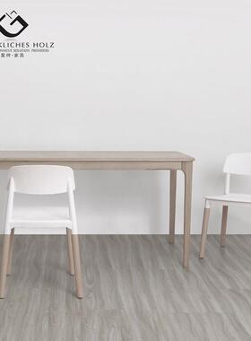 北欧风格简约白色餐椅上海生产 可拆装家用奶茶店塑胶椅子