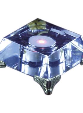 发光底座水晶球托底充电插电LED灯七彩变换办公室书桌面摆件包邮