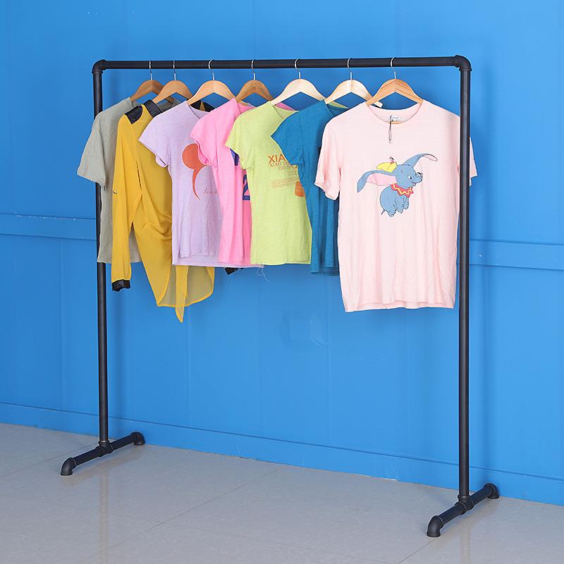 服装展示架复古龙门架水管挂衣杆服装店衣服架落地单杠晾衣架包邮