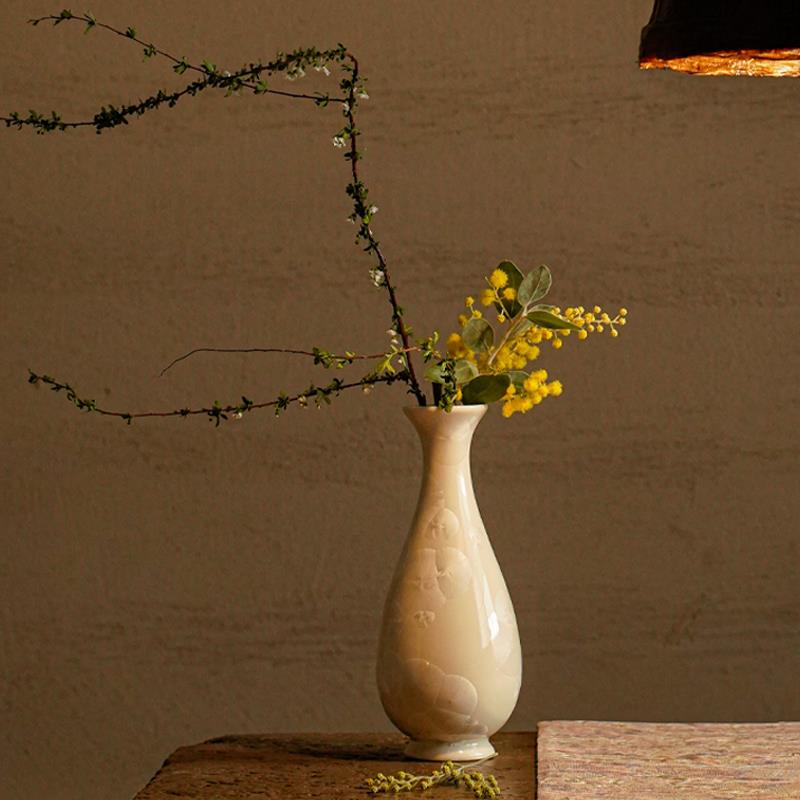 景德镇陶瓷结晶釉小花瓶客厅桌面插花玄关博古架装饰精美葫芦摆件