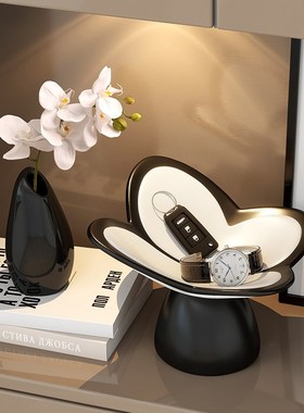 入户玄关钥匙收纳摆件中古风蝴蝶进门鞋柜电视柜装饰乔迁新居礼品