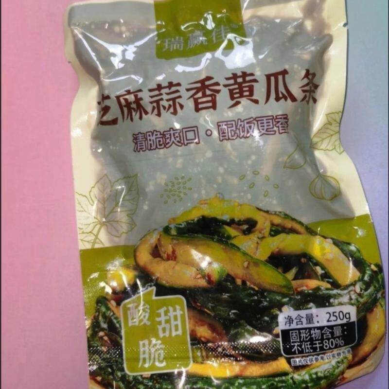 瑞赢佳蒜香芝麻黄瓜条腌制咸黄瓜正宗黄瓜条咸菜小包装250克
