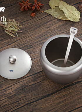 keith铠斯纯钛调料罐厨房调味瓶健康环保无味户外便携罐子Ti8531