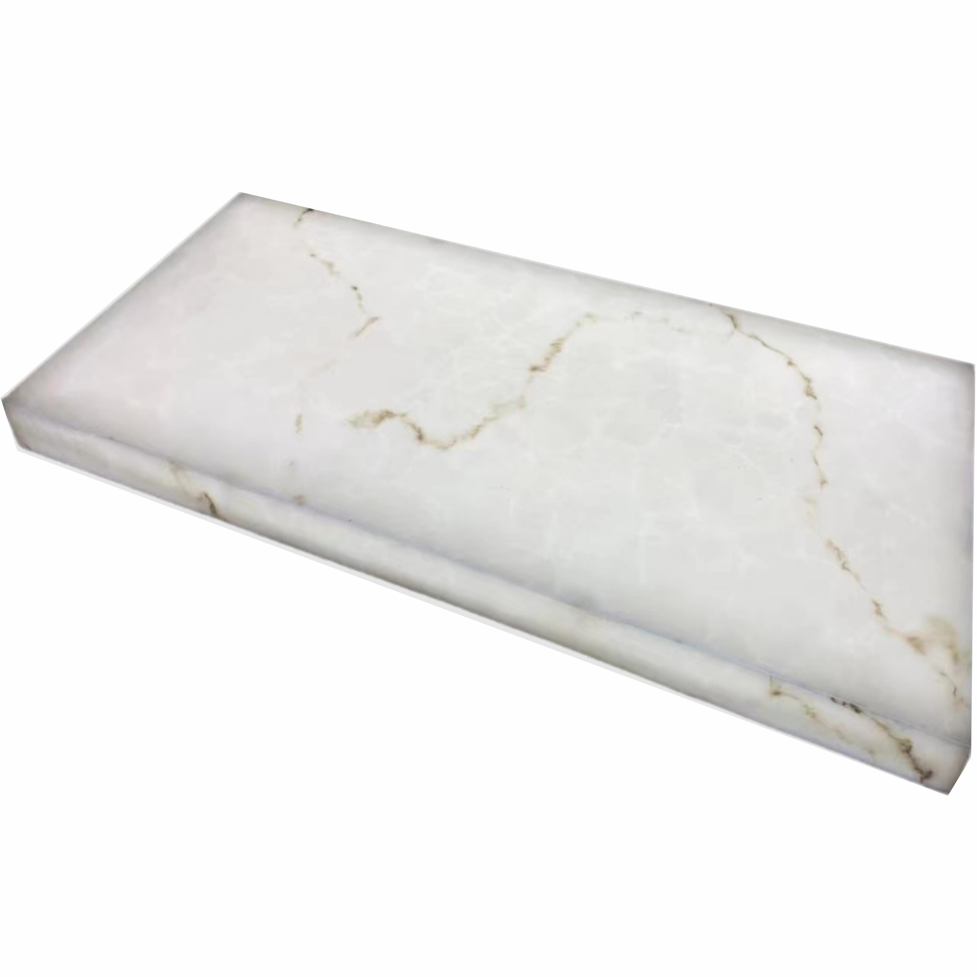 人造透光云石板白色雪花石灯片 五面体灯具天花吊顶厂家促销