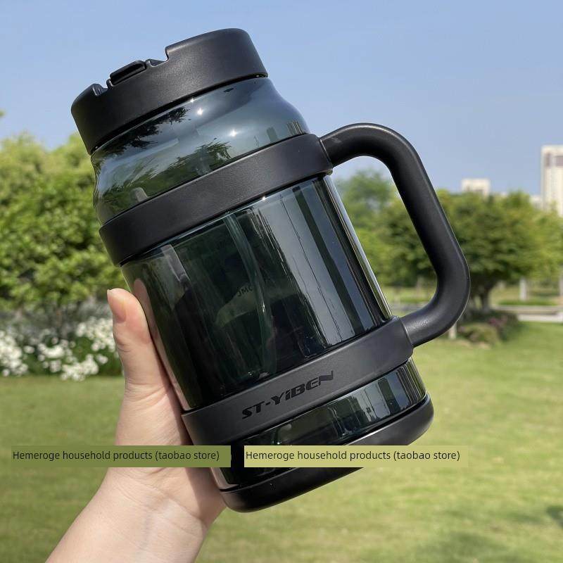 军训大肚杯2025年新款大容量耐高温户外水壶男2000ml健身超大水杯