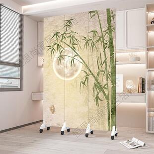 屏风隔断客厅入户门折叠移动遮挡家用卧室简易挡风屏轻奢简约折屏