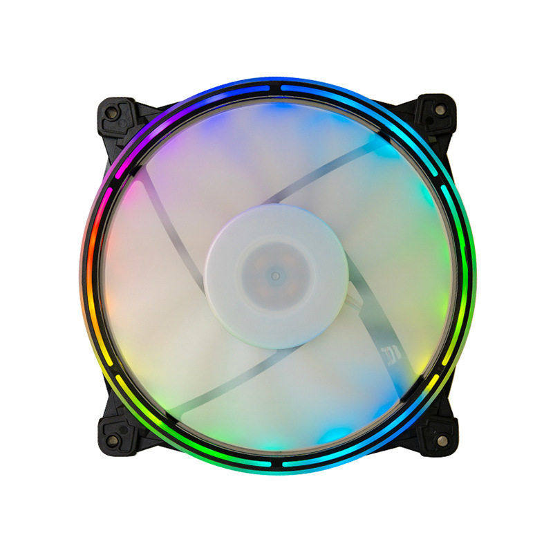 机箱风扇18厘米自控幻彩RGB静音台式电脑散热风扇USB自动变色风扇