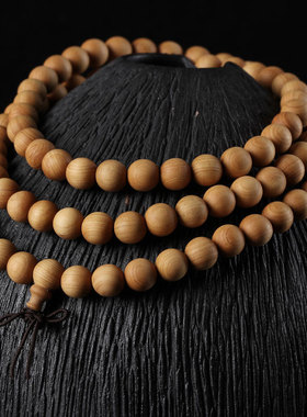 2025新款时尚崖柏木108颗高油性男女款文玩手链木质素珠佛珠礼品