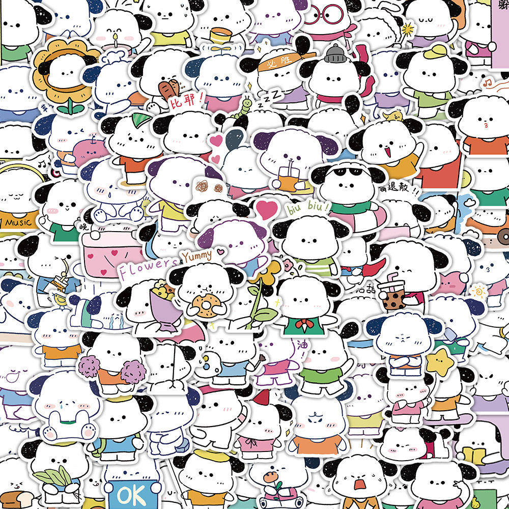 60张原创帕帕狗贴纸 可爱卡通宠物小狗水杯手账本装饰防水小贴画,文具电教/文化用品/商务用品,贴纸/立体贴纸,淘宝优惠券,粉丝福利购,淘宝优惠卷