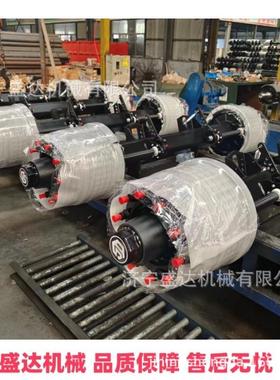 半挂车平板拖车13吨车轴光杆桥 美式富华桥德式BPW16吨桥厂家