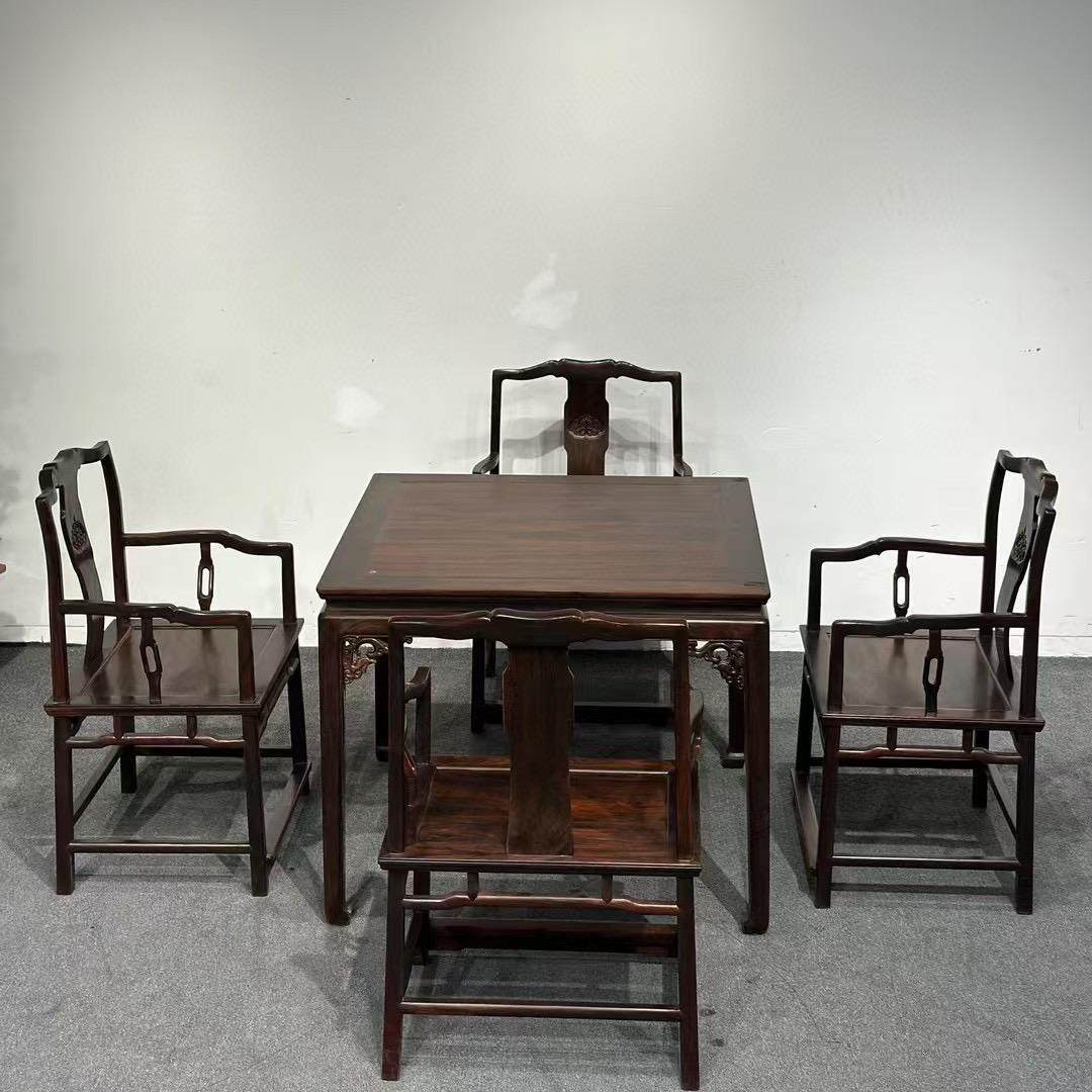 红木老挝大红酸枝四方桌红木休闲饭桌麻将桌交趾黄檀独板茶桌餐桌,住宅家具,红木边桌几类,淘宝优惠券,粉丝福利购,淘宝优惠卷