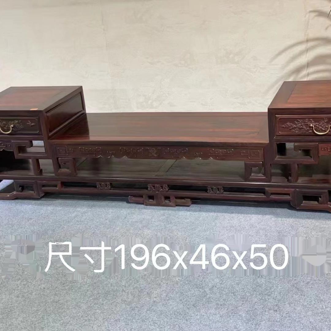 红木电视柜老挝大红酸枝交趾黄檀中式实木客厅组合储物影视柜矮柜