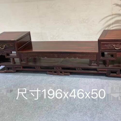 红木电视柜老挝大红酸枝交趾黄檀中式实木客厅组合储物影视柜矮柜